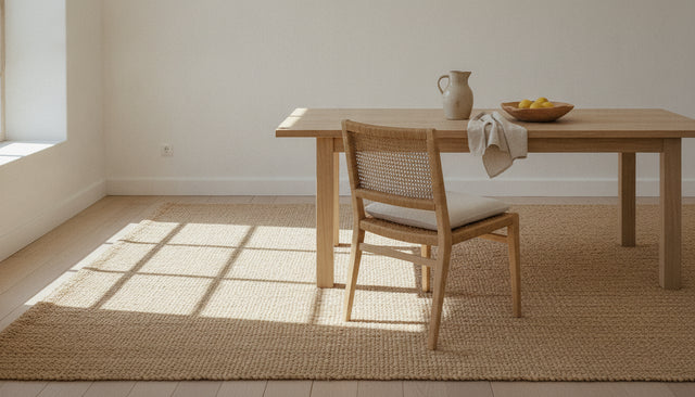 Welke maat tapijt past onder een eettafel? Tel 60 cm per kant op