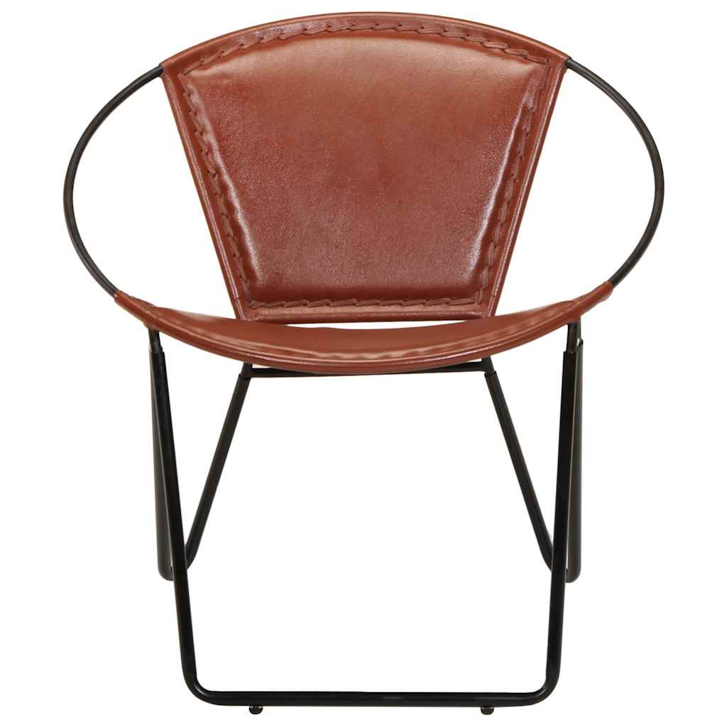 Cabra – Fauteuil van echt leer en staal