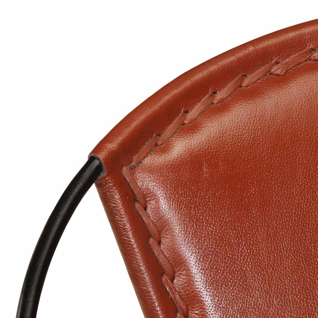 Cabra – Fauteuil van echt leer en staal