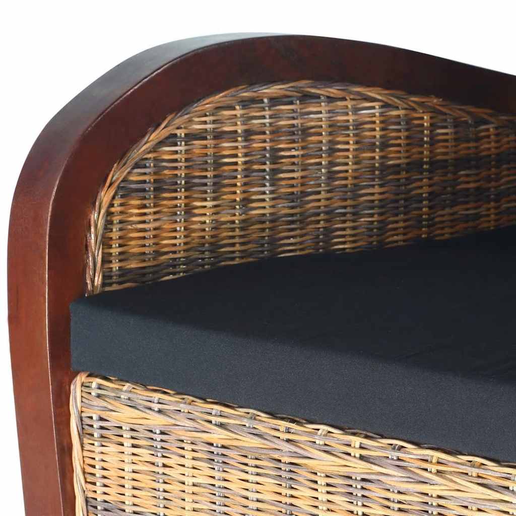 Ercolano – Handgeweven fauteuil van rattan en massief mangohout