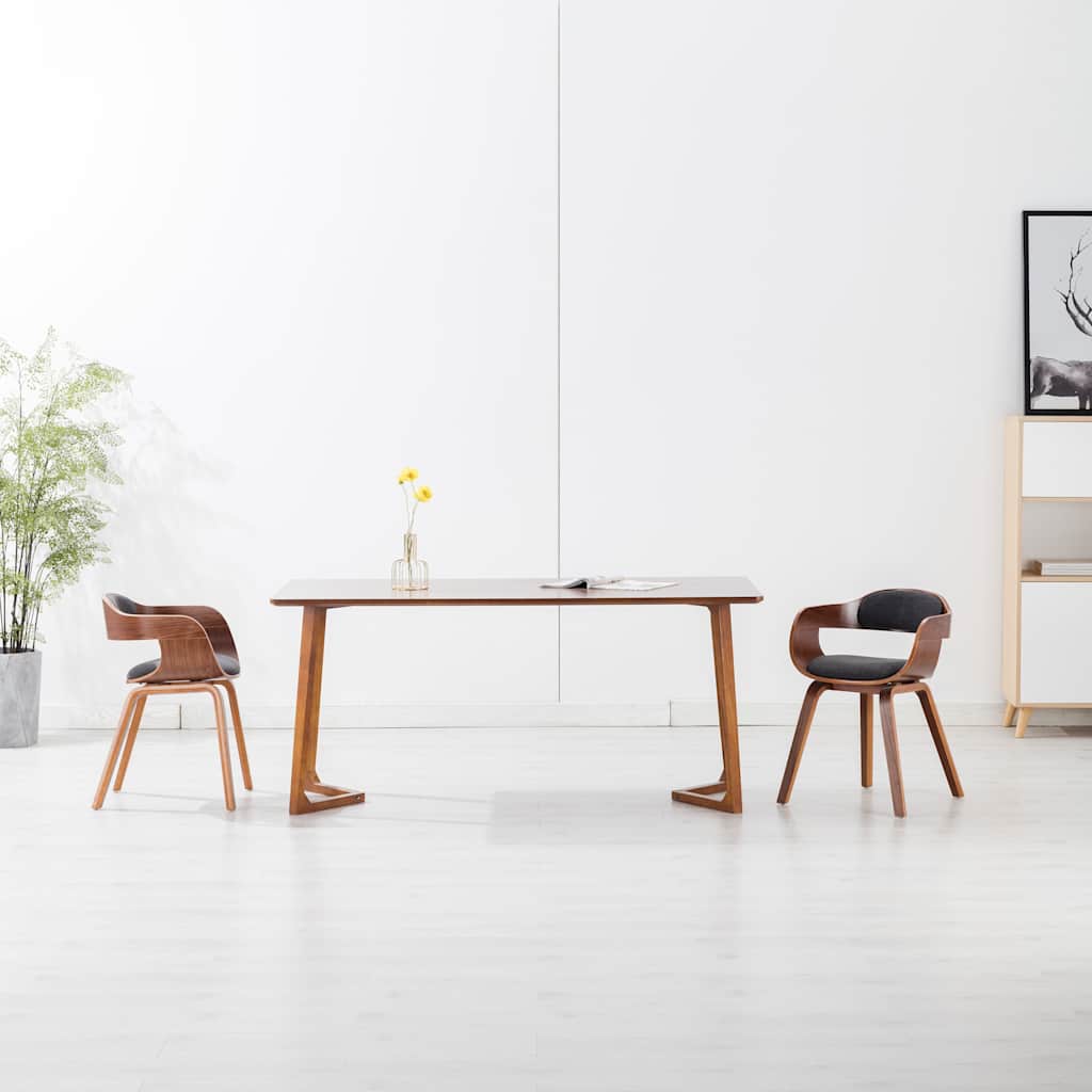 Falster – Gestoffeerde eetkamerstoel van gebogen hout