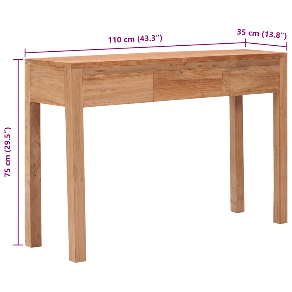 Bever – Wandtafel van massief teakhout