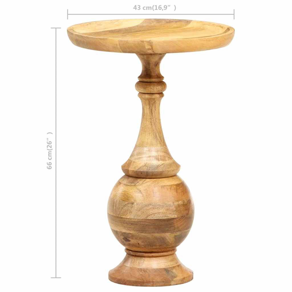 Belp – Ronde bijzettafel van massief mangohout