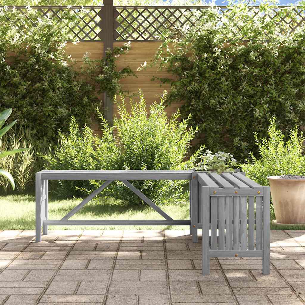 Pesaro – Tuinhoekbank met plantenbak van acaciahout