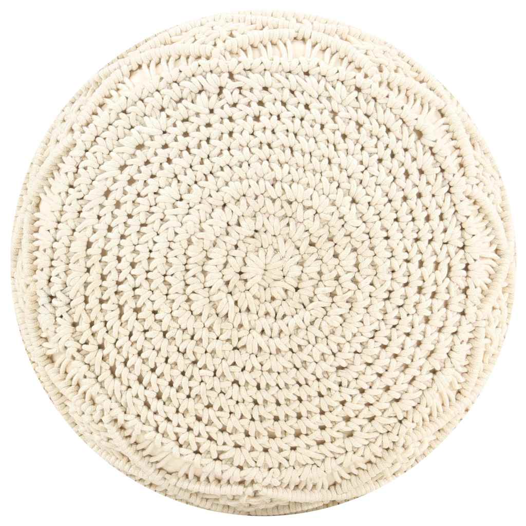 Embra – Handgemaakte macramé poef van katoen