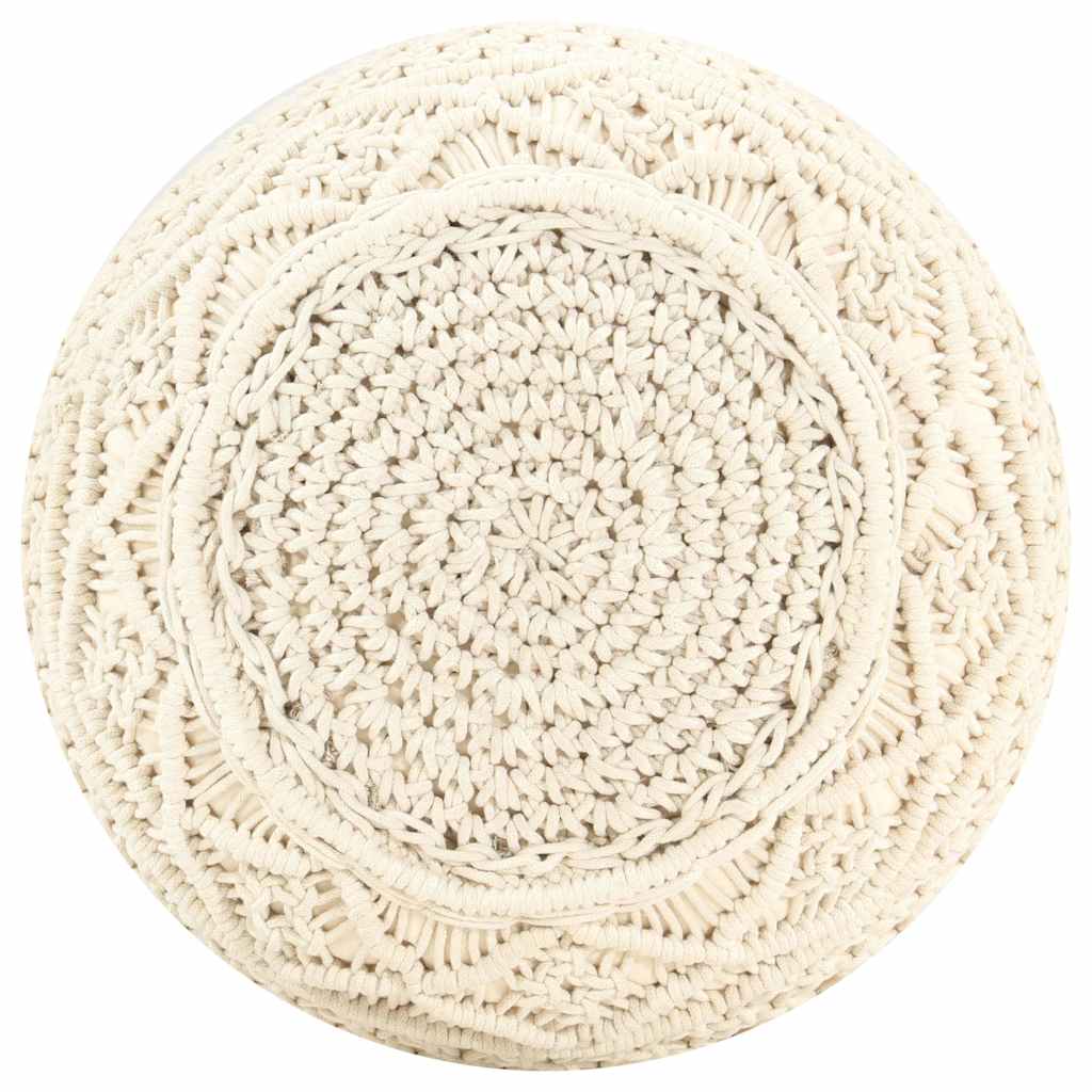 Embra – Handgemaakte macramé poef van katoen