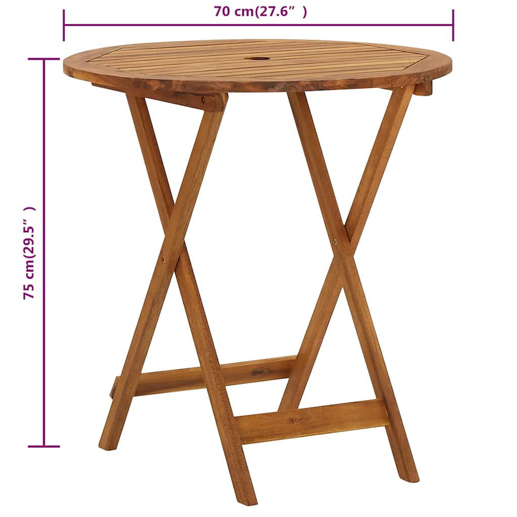 Ponza – Inklapbare tuintafel van massief acaciahout