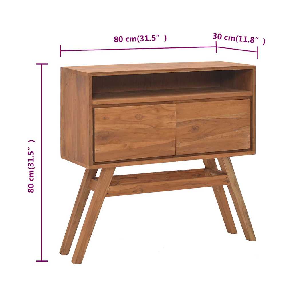 Bilka – Wandtafel van massief teakhout
