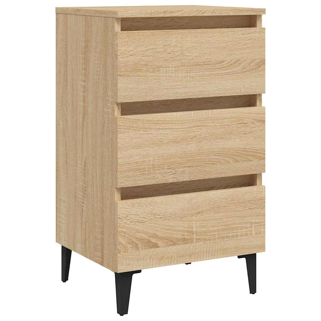 Namur – Nachtkastje met metalen poten van hout
