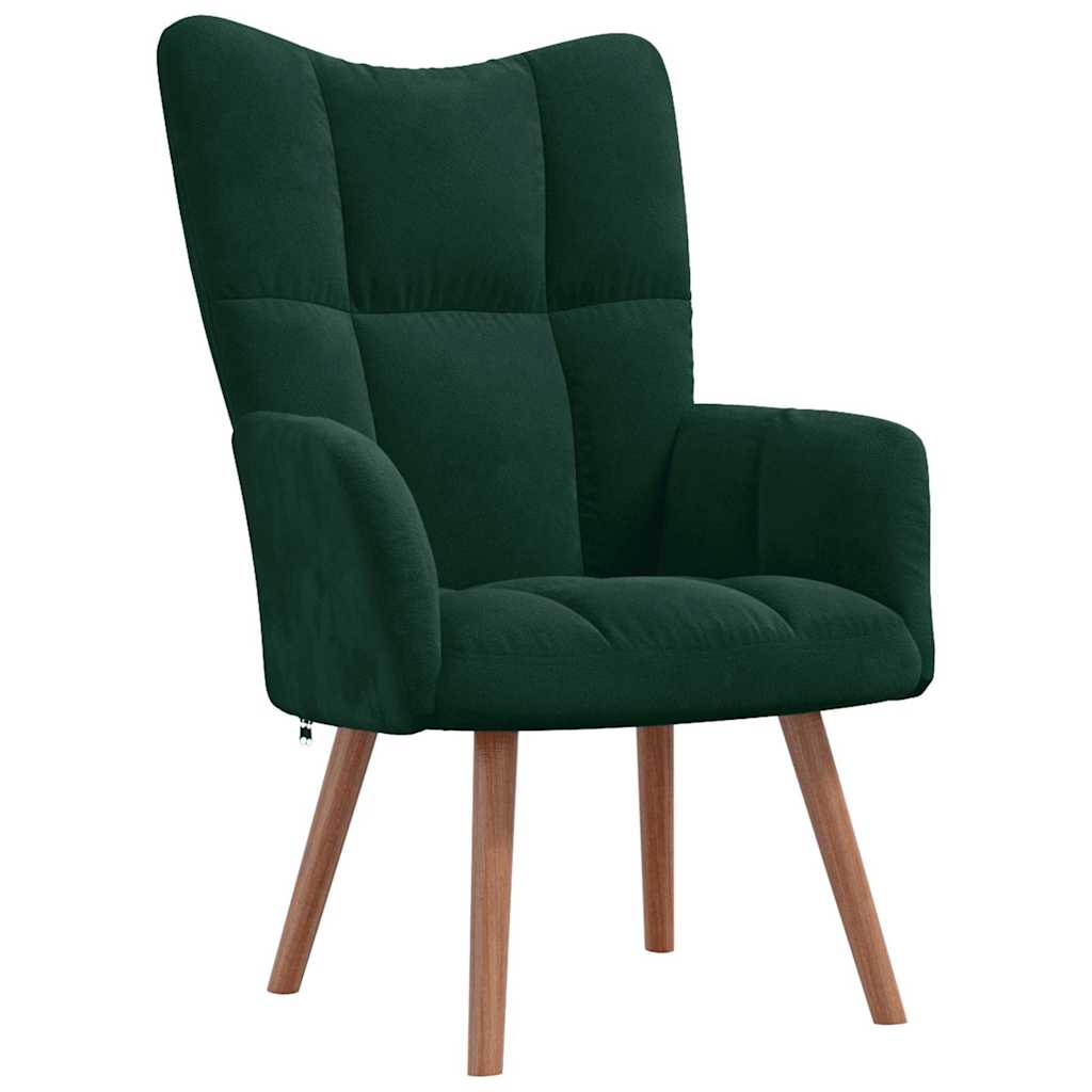 Relaxstoel fluweel – donkergroen vk:54826262790483