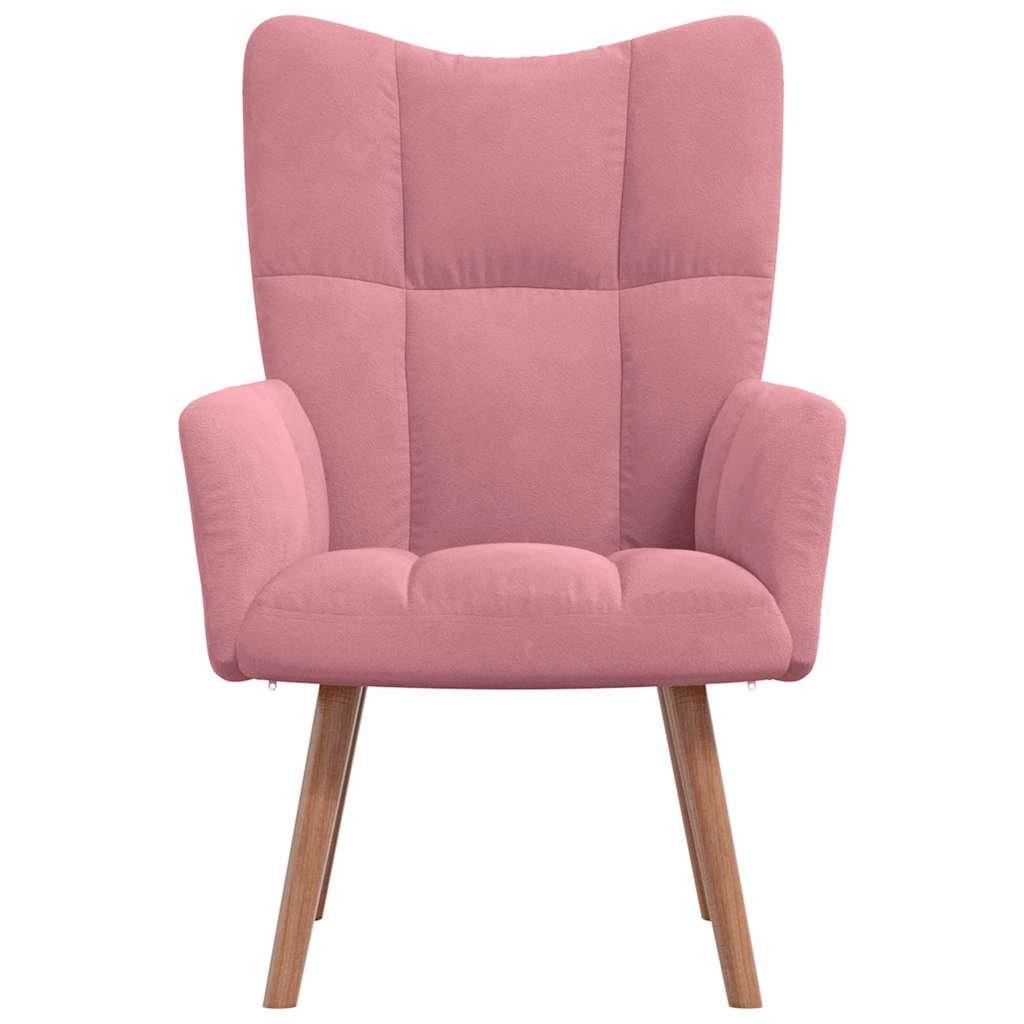 Relaxstoel fluweel – roze vk:54826262856019