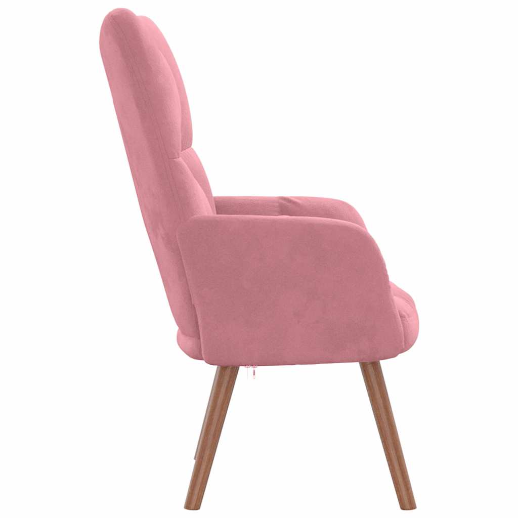Relaxstoel fluweel – roze vk:54826262856019