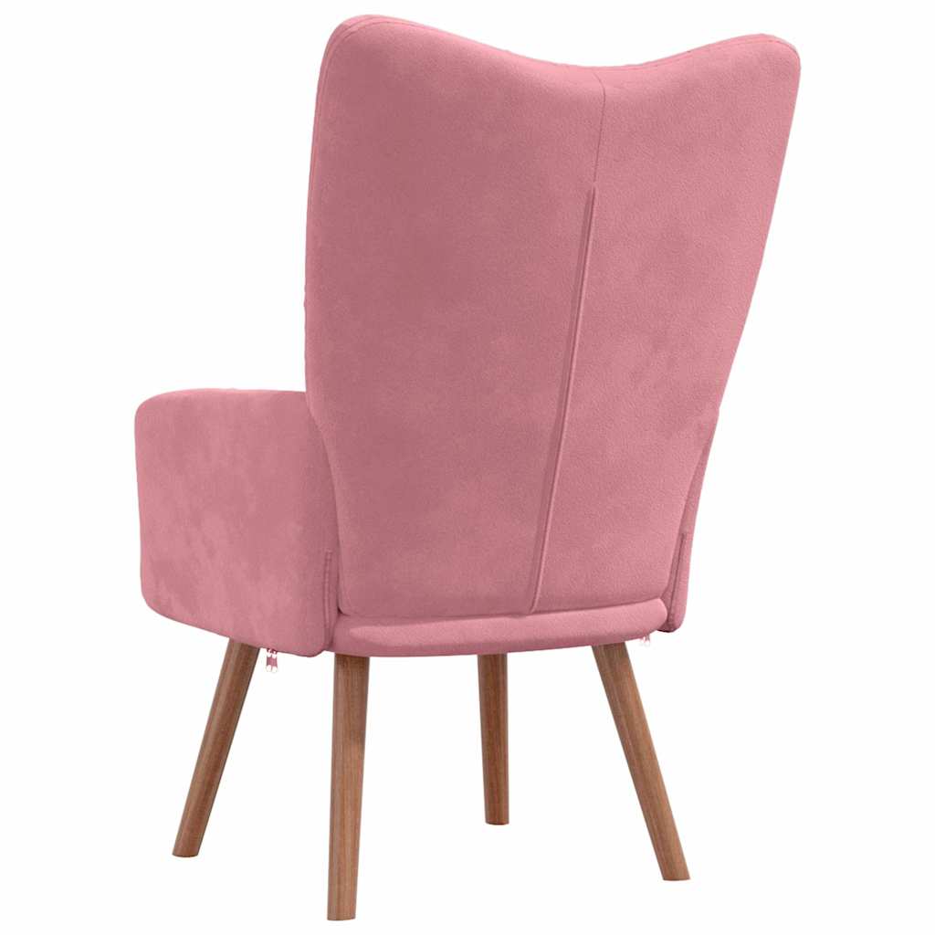 Relaxstoel fluweel – roze vk:54826262856019