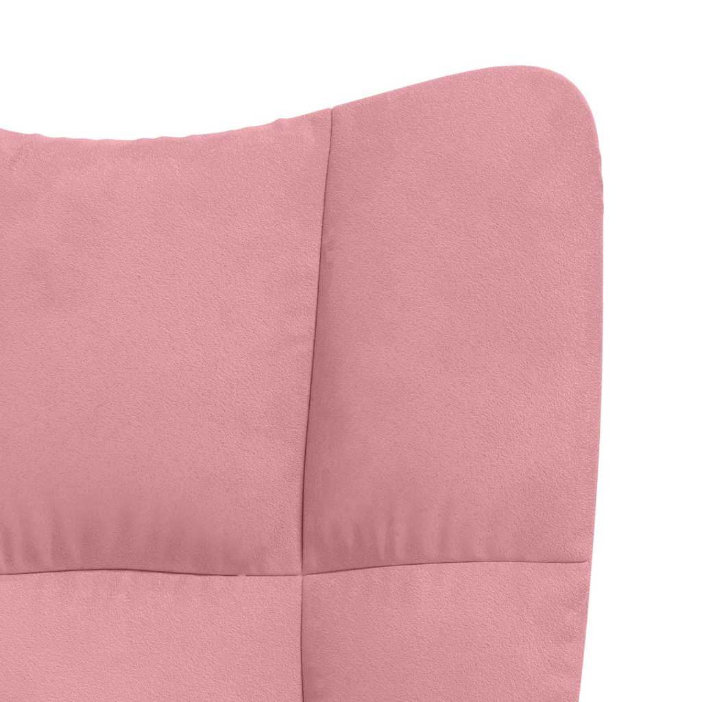 Relaxstoel fluweel – roze vk:54826262856019