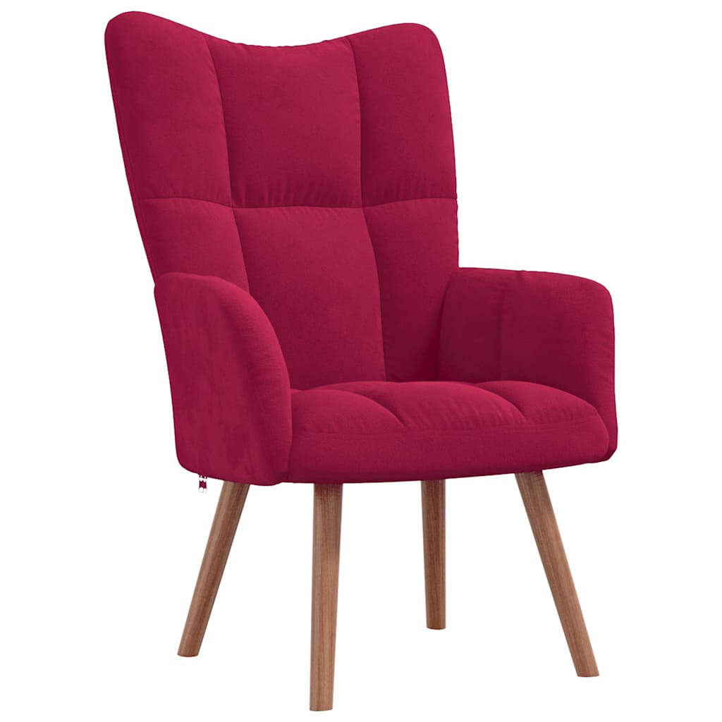 Relaxstoel fluweel – wijnrood vk:54826262888787