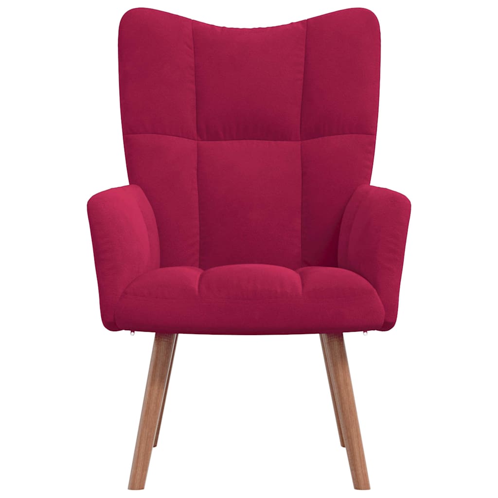 Relaxstoel fluweel – wijnrood vk:54826262888787