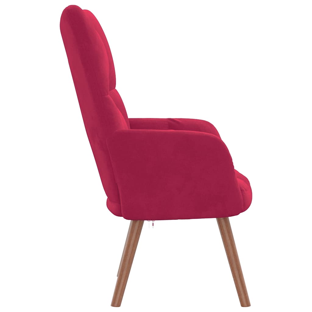 Relaxstoel fluweel – wijnrood vk:54826262888787