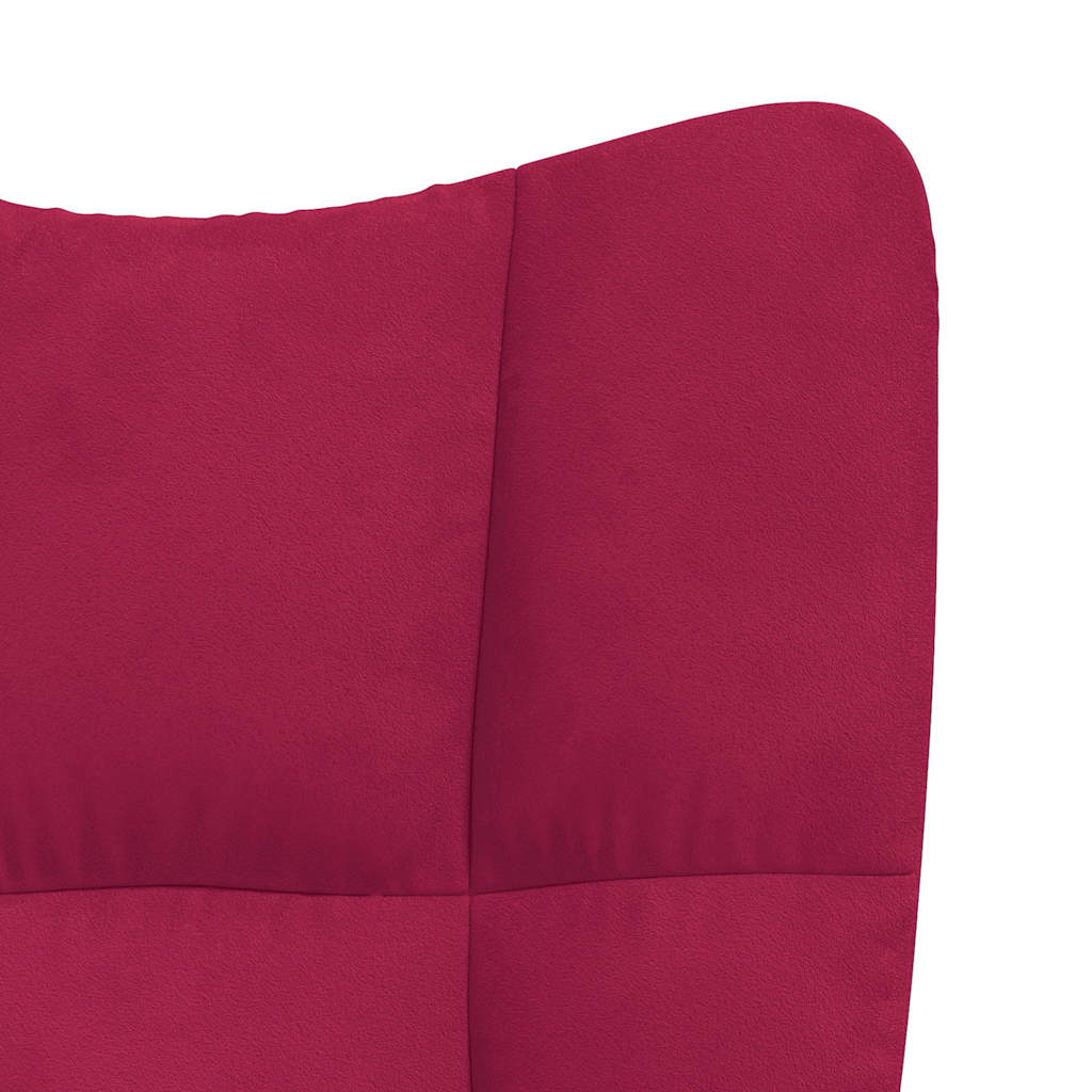 Relaxstoel fluweel – wijnrood vk:54826262888787