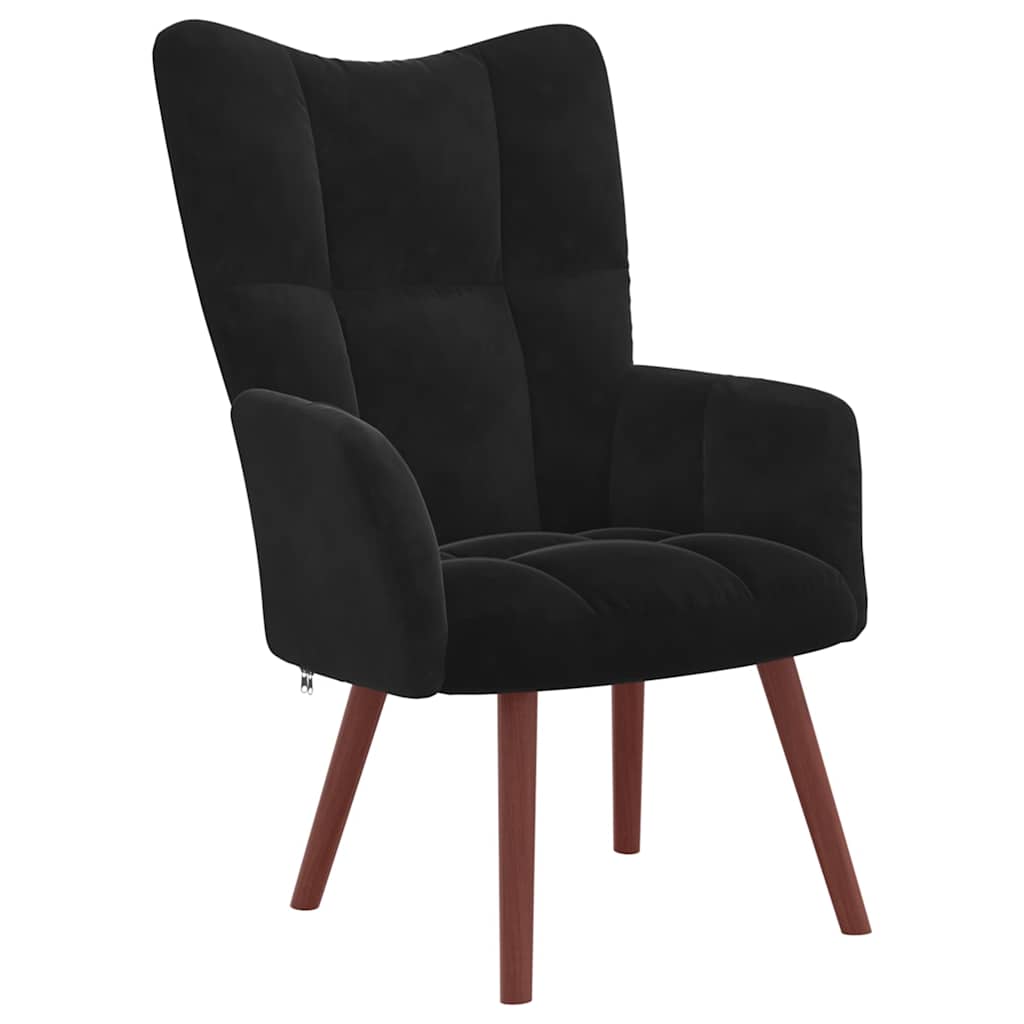 Relaxstoel fluweel – zwart vk:54826262921555