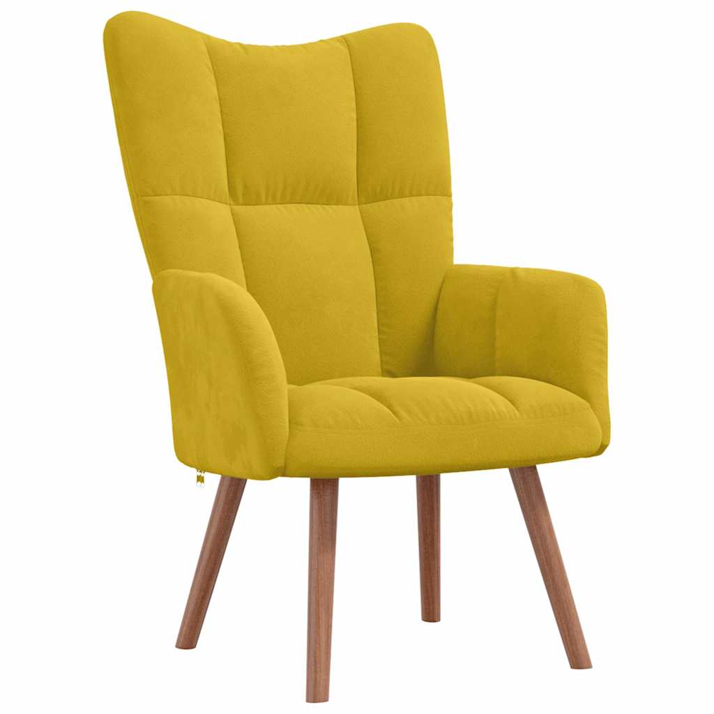 Relaxstoel fluweel – mosterdgeel vk:54826262954323