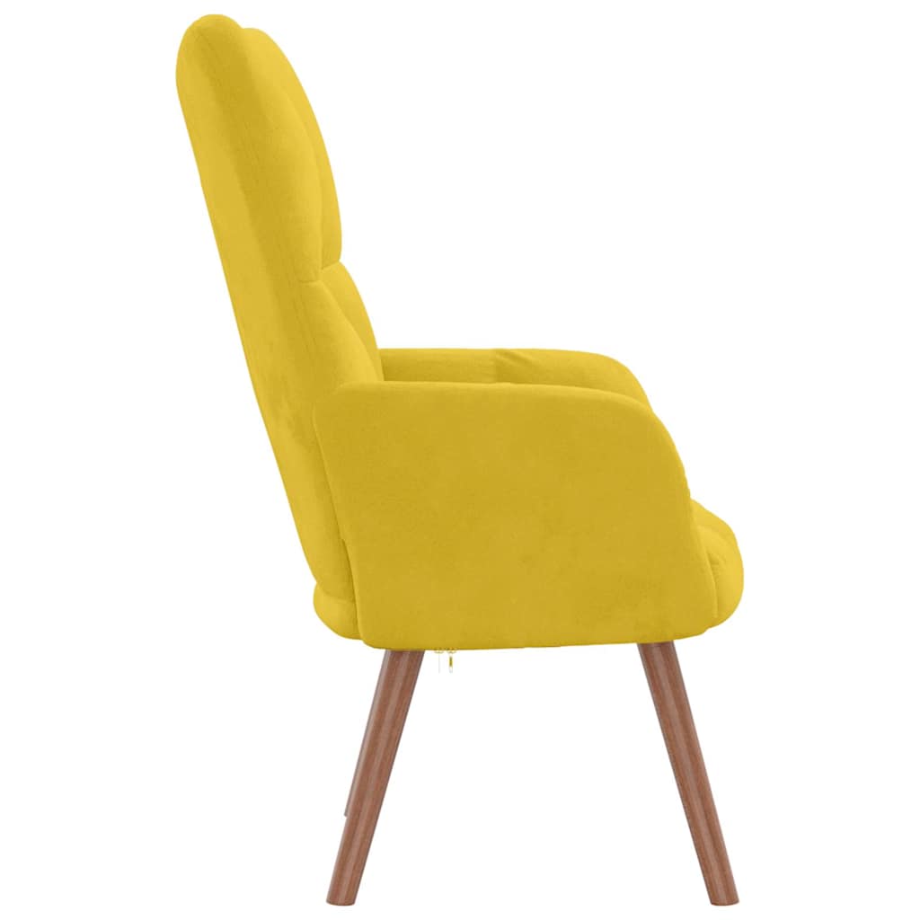 Relaxstoel fluweel – mosterdgeel vk:54826262954323