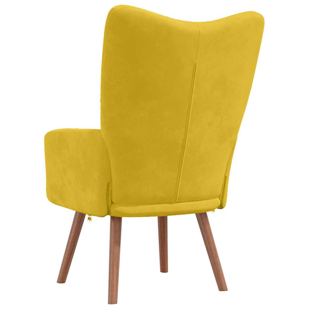 Relaxstoel fluweel – mosterdgeel vk:54826262954323