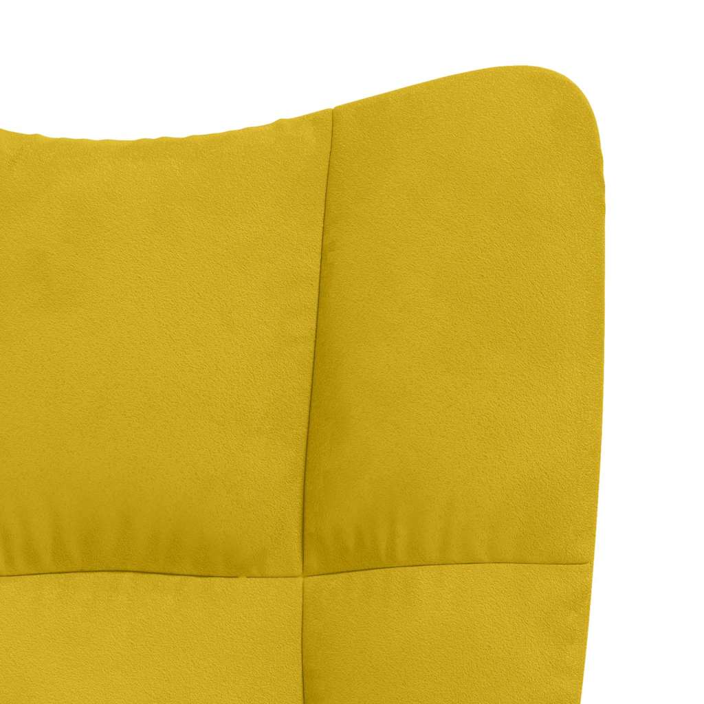 Relaxstoel fluweel – mosterdgeel vk:54826262954323