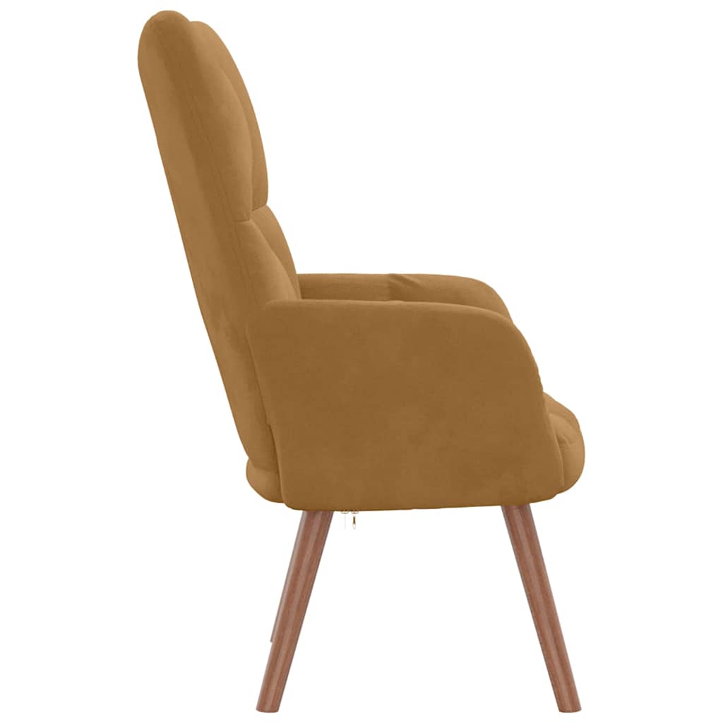 Relaxstoel fluweel – bruin vk:54826262987091