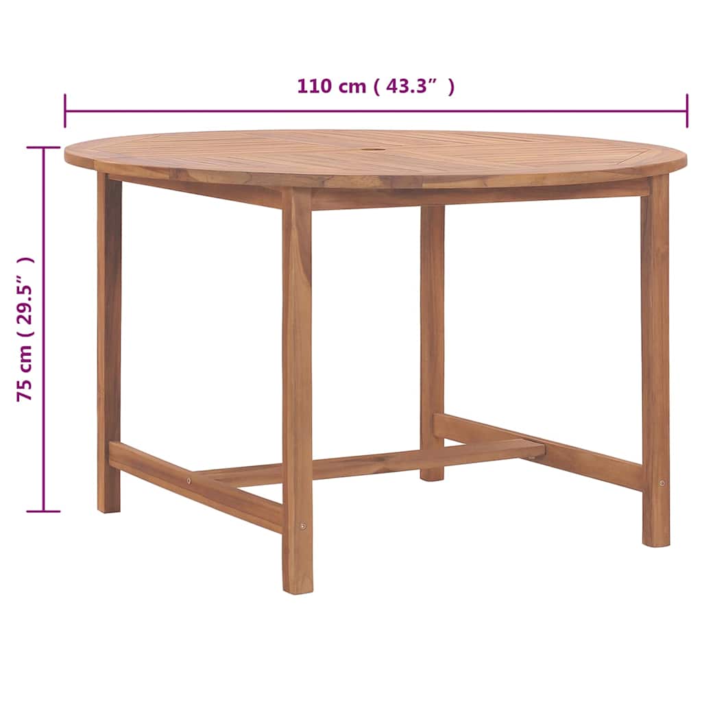 Ellos – Ronde tuintafel van massief teakhout