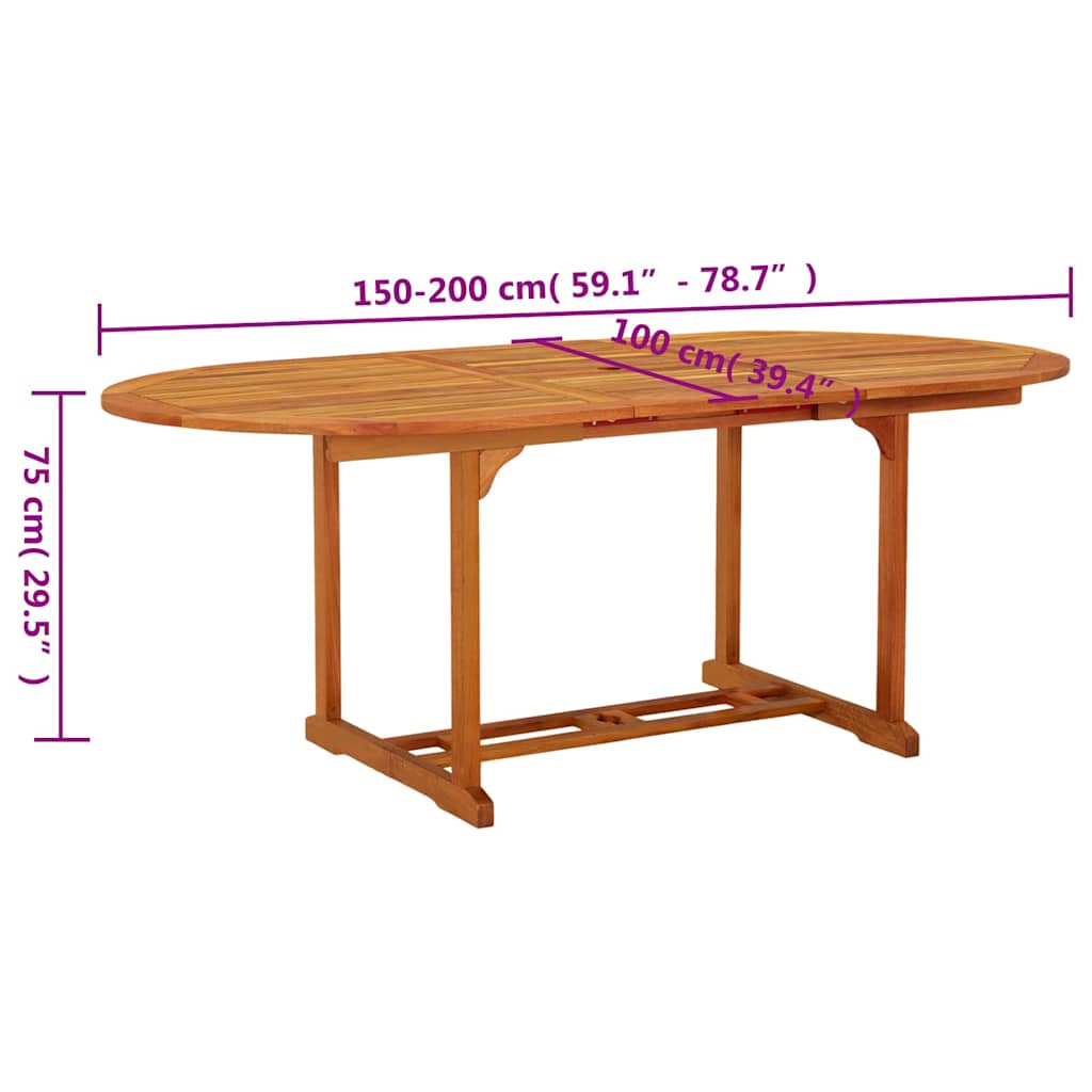 Ebeltoft – Tuintafel van massief eucalyptushout