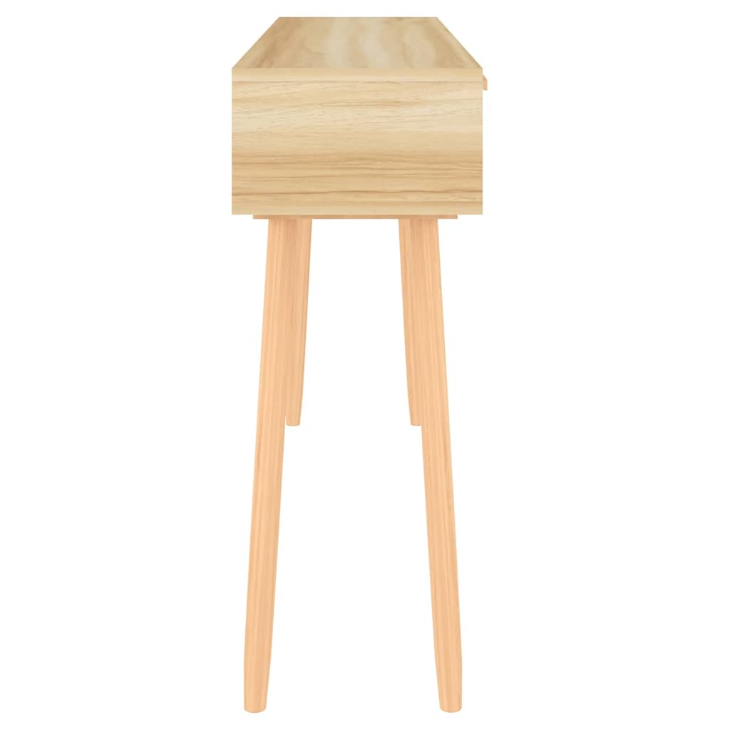 Cudillero – Wandtafel van massief grenenhout en rattan