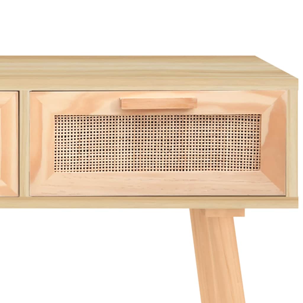 Cudillero – Wandtafel van massief grenenhout en rattan