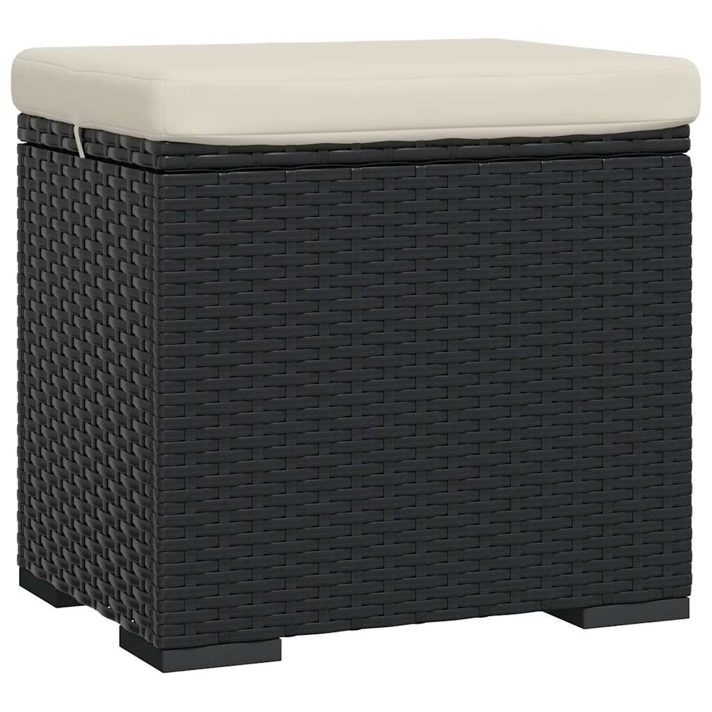 Huld – Hocker met kussen van rattan en metaal