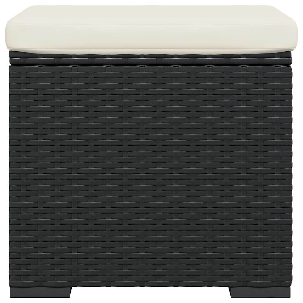 Huld – Hocker met kussen van rattan en metaal
