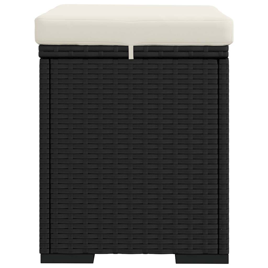 Huld – Hocker met kussen van rattan en metaal