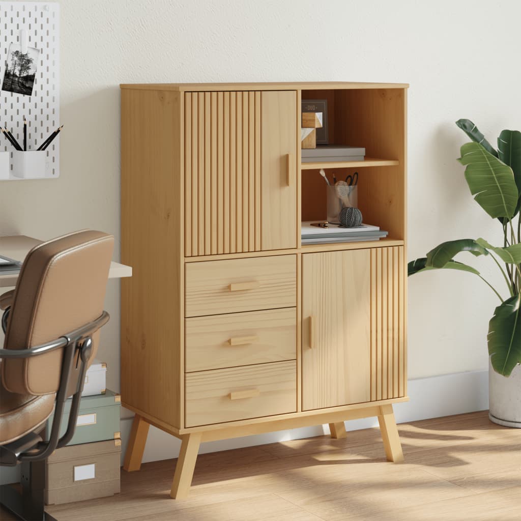 Dombas – Hoge kast van massief grenenhout
