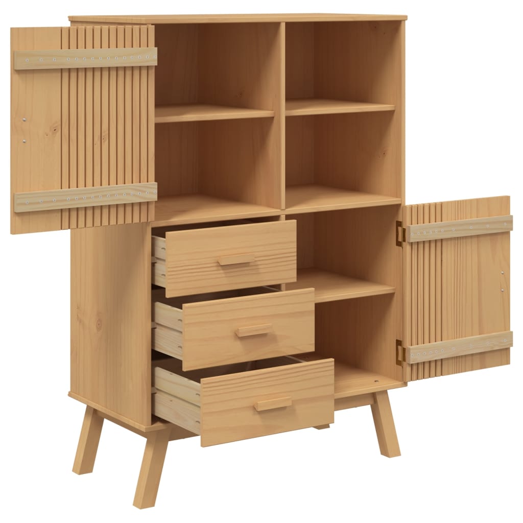 Dombas – Hoge kast van massief grenenhout