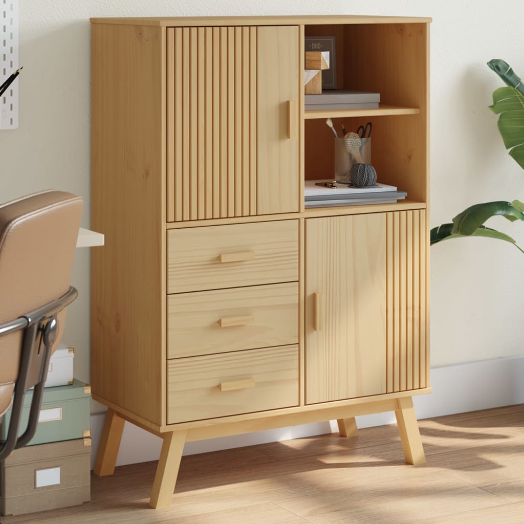 Dombas – Hoge kast van massief grenenhout