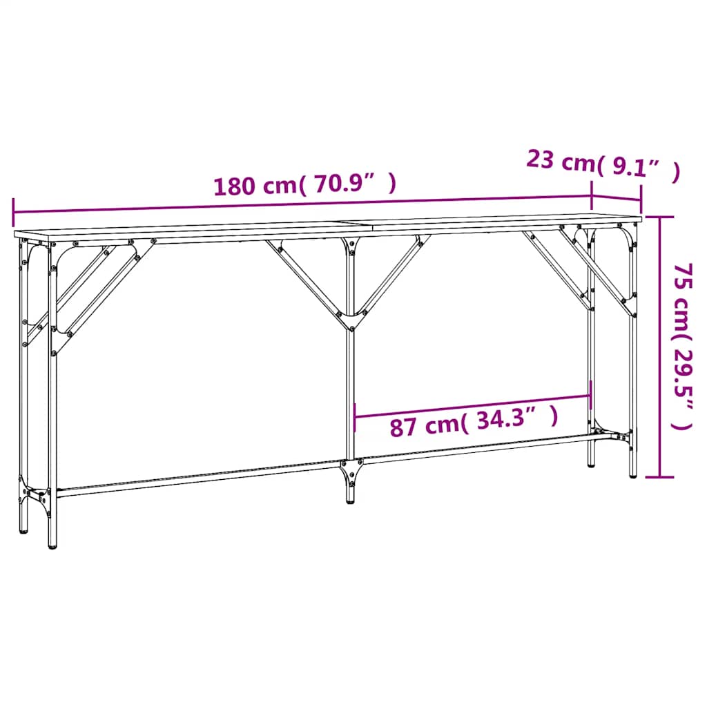 Manda – Wandtafel van hout en metaal