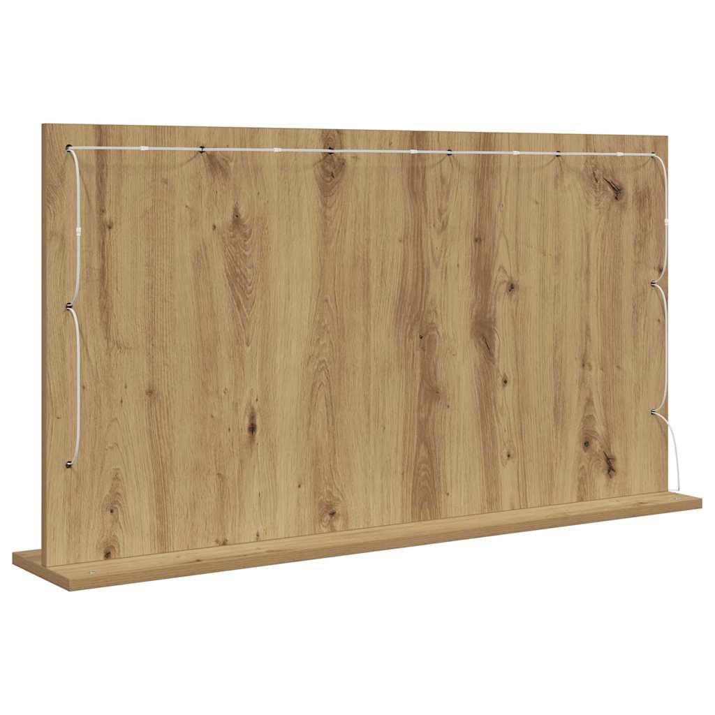 Damme – Rechthoekige make-upspiegel van glas en hout