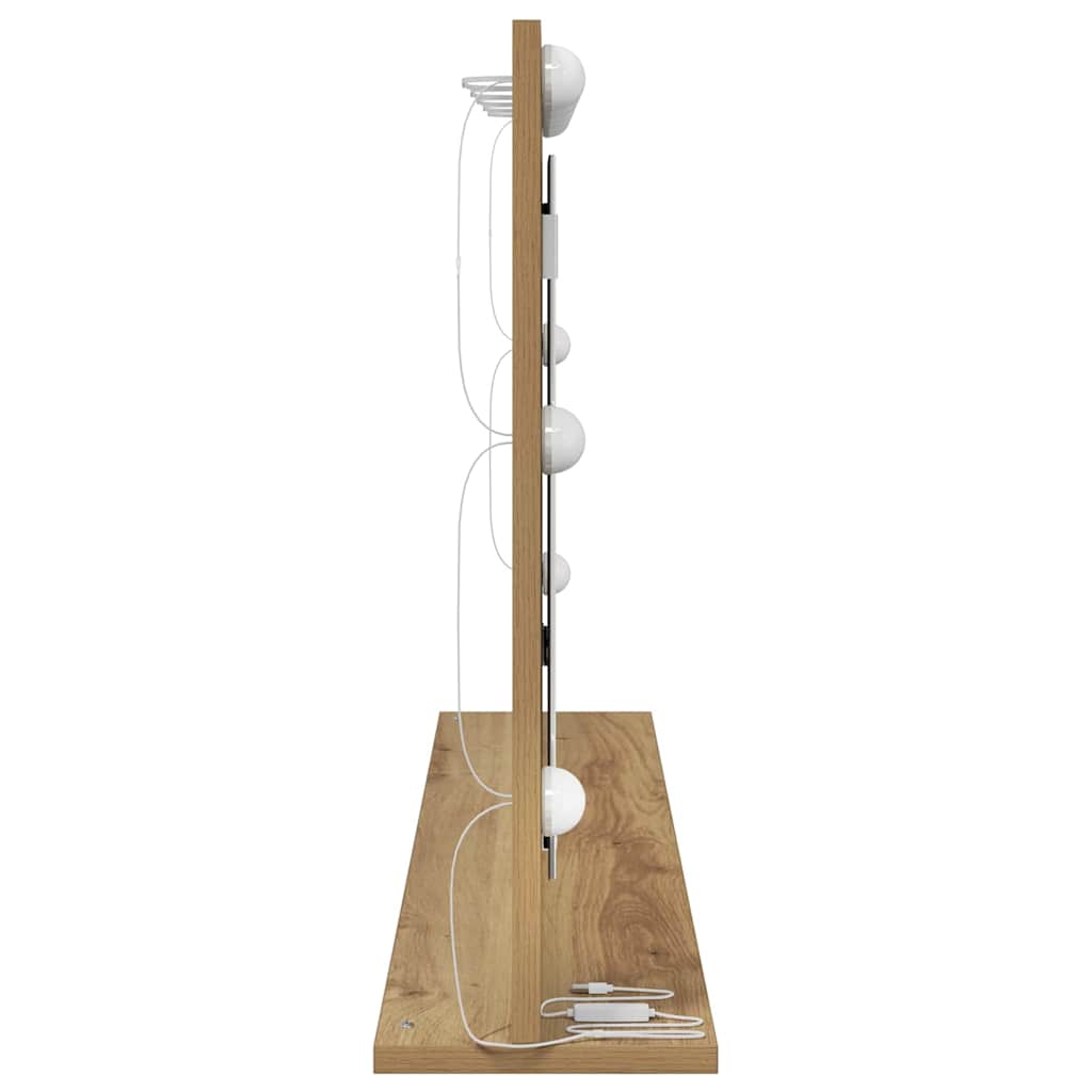 Damme – Rechthoekige make-upspiegel van glas en hout