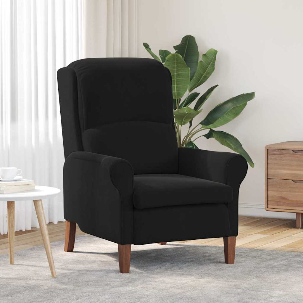 Douro – Gestoffeerde fauteuil van fluweel en hout