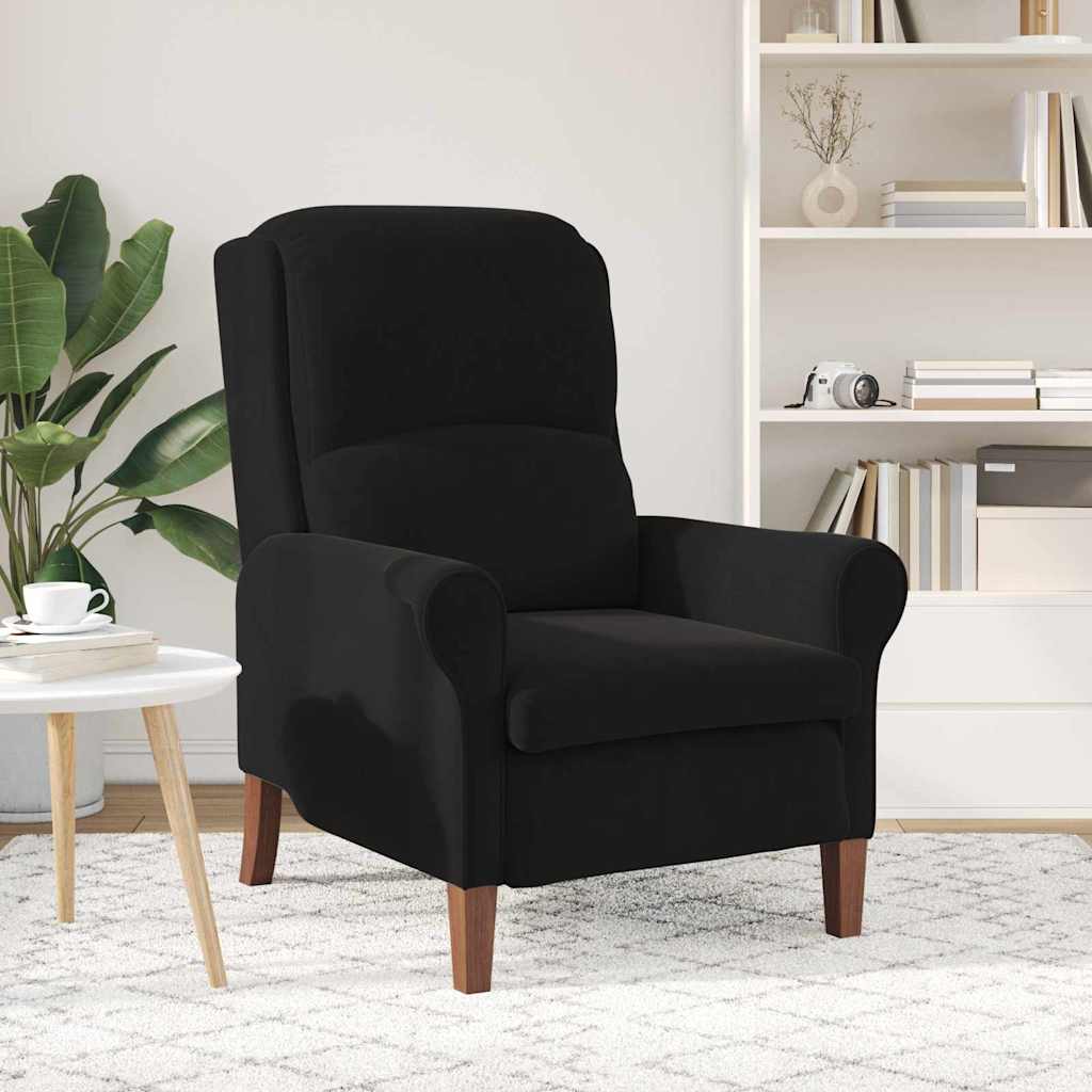 Douro – Gestoffeerde fauteuil van fluweel en hout