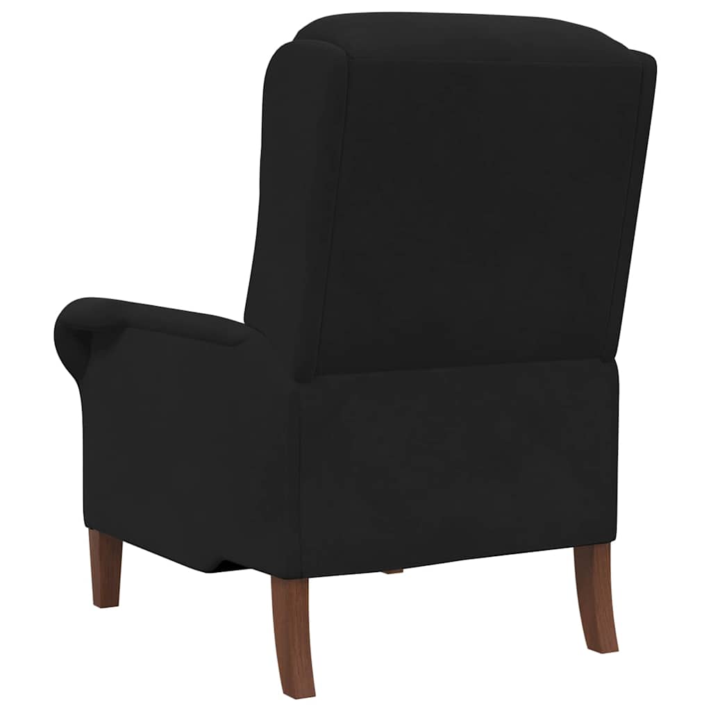 Douro – Gestoffeerde fauteuil van fluweel en hout