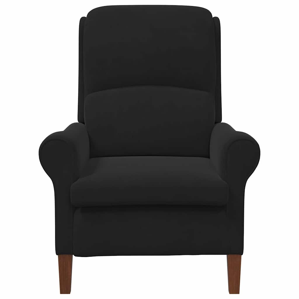 Douro – Gestoffeerde fauteuil van fluweel en hout