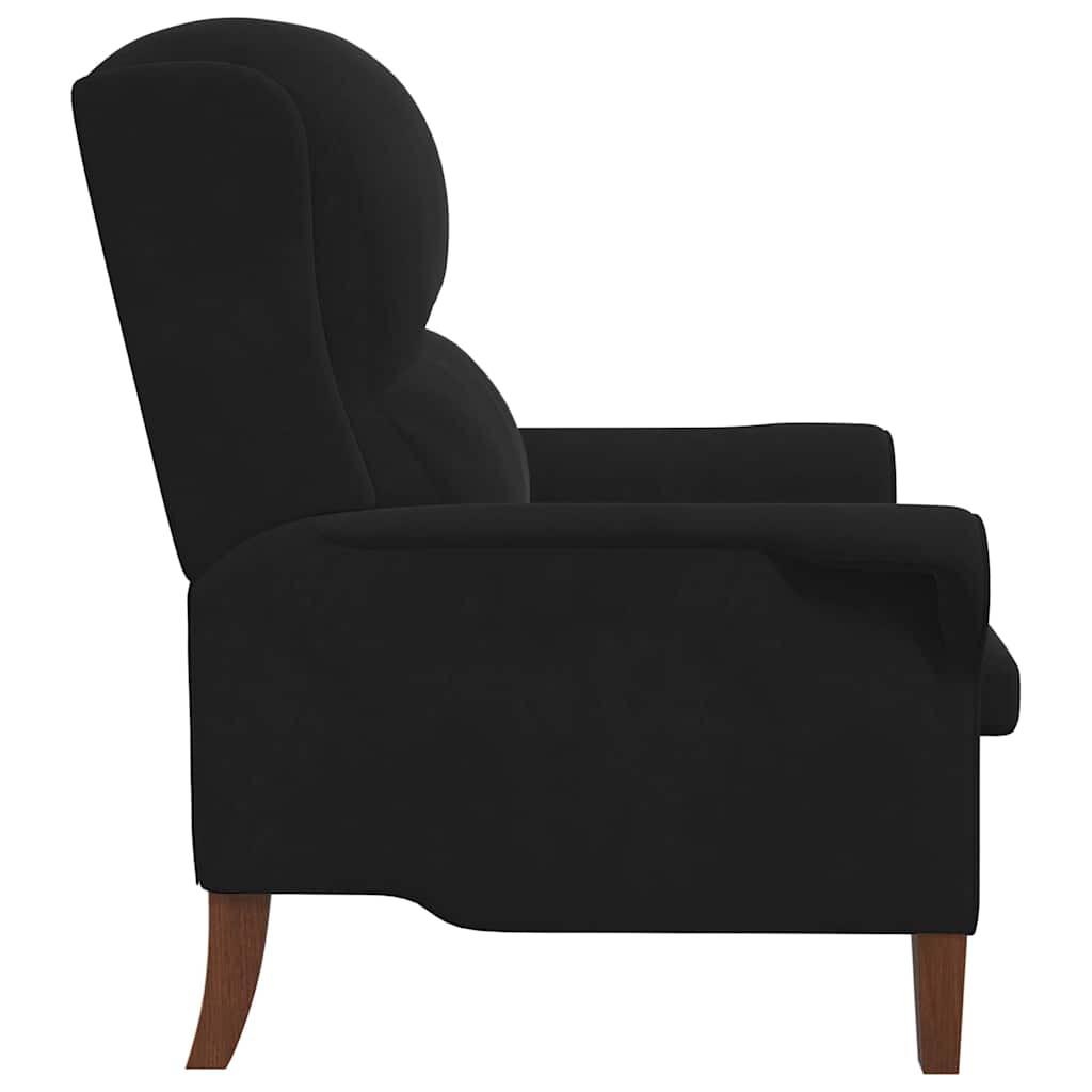 Douro – Gestoffeerde fauteuil van fluweel en hout
