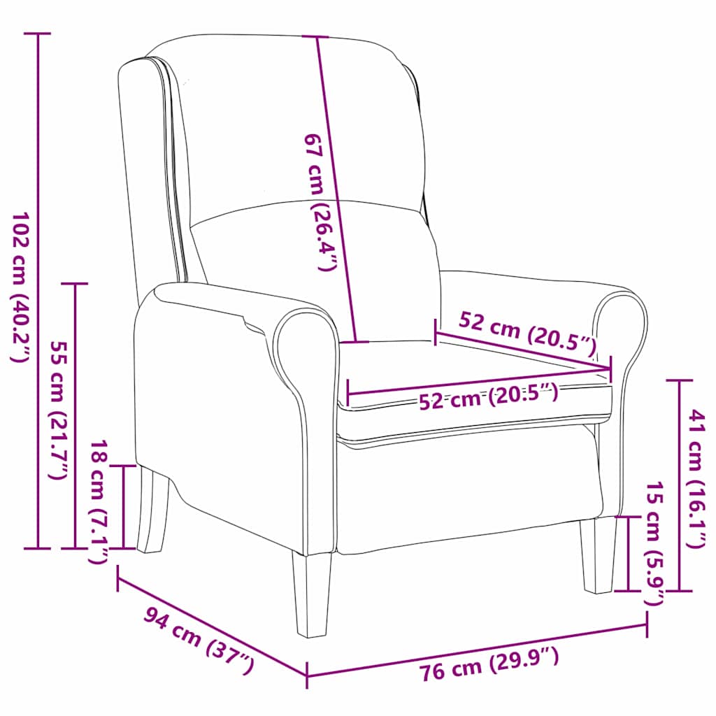 Douro – Gestoffeerde fauteuil van fluweel en hout
