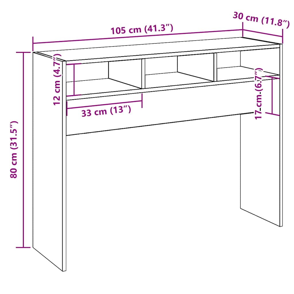 Maas – Wandtafel van bewerkt hout