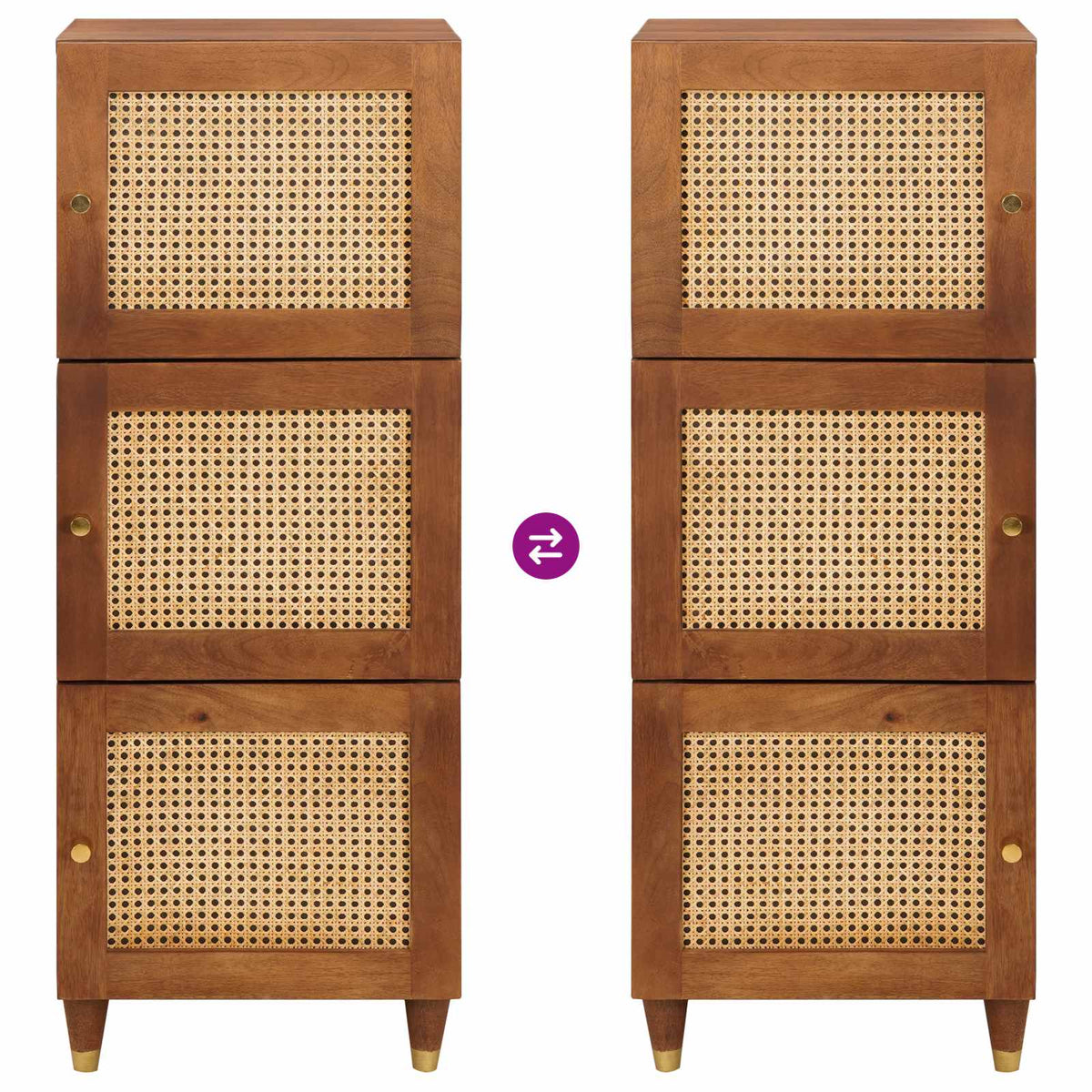 Bunde – Hoge kast van massief mangohout