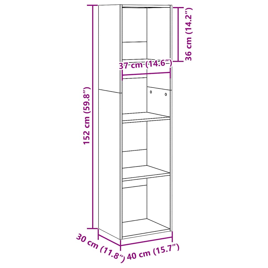 Hitra – Boekenkast van bewerkt hout